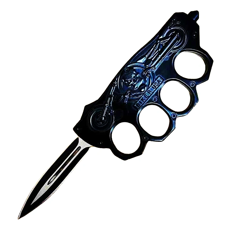 1717745622533-1.png BIKER KNUCKLE OTF MESSER & DEFENDER BRASS KNUCKLE SWITCHBLADE – Bild 1