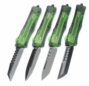 OTF-Messer mit transparentem Bernsteingriff