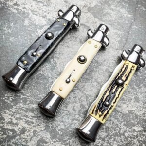 8,75 Zoll italienisches Stiletto Switch Kris Blade Fickmesser,Stiletto knife – Bild 8