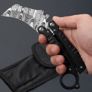 Karambit-Messer, Camping-Taktikmesser, hohe Hrte, getztes Schmetterlingsklauenmesser, handgefertigtes Messer – Bild 3