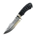 Schwarz Schdel Damaskus Damaskus Geschmiedet Messer Stahl Outdoor Gerade Messer Camping Tragbare