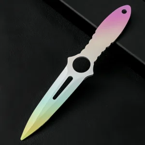 Skelettmesser Edelstahl Metall Trainings-Ziermesser,Skeleton Knife – Bild 9