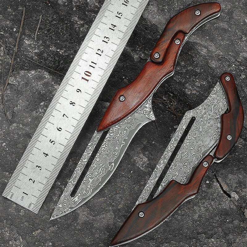 O1CN01veAOem1XA0DsiO7qU_2634212882-0-cib.jpg Damascus Steel Magic Transformable mechanisches Messer – Bild 1