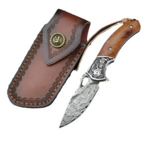 Outdoormesser VG-10 Damaststahl Klappmesser Kollektion Camping Feld Sand Eisen Holz Farbe Schale Klappmesser