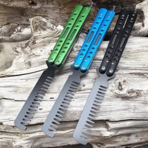 Balisong Schmetterlingskamm, Outdoor-Camping-bungskamm, Kugellager, bungswerkzeuge, Schmetterlingskamm,Butterfly trainer