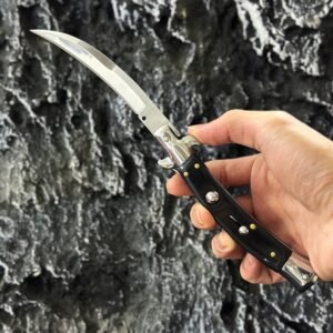 9 Zoll Scimitar Blade Springmesser Stiletto Springmesser